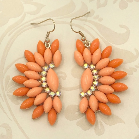 Fashion Jewelry Jewelry - 🌼 Orange Gem Flair Dangle Earrings